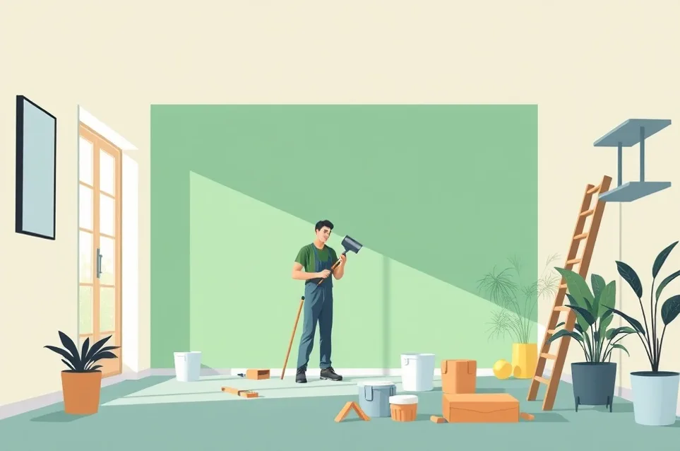 Intérieur rénové après travaux de peinture à Cernay
